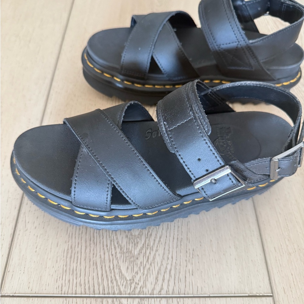 Black Dr Martens Voss ll leather Sandals 7